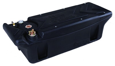 In-bed polyethylene diesel fuel tank reduces weight, prevents corrosion
