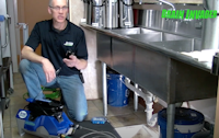Cleaning Floor-Drains With the Drain Invader Mini-Jetter