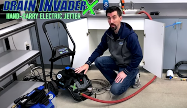 The New Drain Invader X High-Performance Hand-Carry Electric Jetter